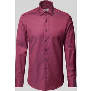 SLIM FIT Shirt in dark red structured