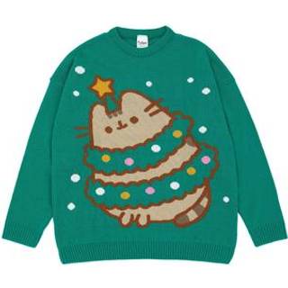 Vanilla Underground Vanilla Underground Green Pusheen Ladies Christmas Jumper