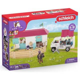 Schleich Horse Club Veterinærbesøg i stalden 72147 - eksklusivt sæt med stald, heste og camper