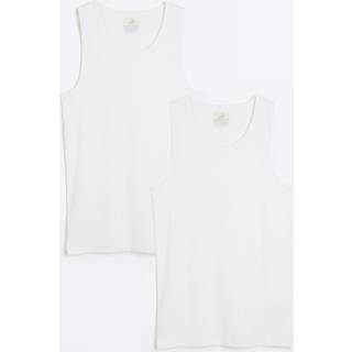 River Island River Island Muscle fit Ribbede veste 2 pakke