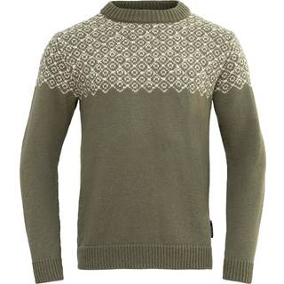 Devold Bjørnøya Sweater Crew Neck Lichen/offwhite, XXL