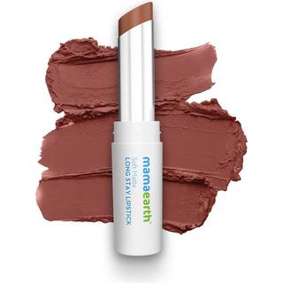 Mamaearth Soft Matte Hydrating Lipstick (01 - Mocha Brown) | 12-timers lang ophold letvægtsformel | Vandtæt og ikke-tørring | Glat mat finish | 0