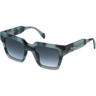 Blumarine Kvinde SBM867 092I Solbriller Acetat Havana Blå Firkantet Normal Skygge