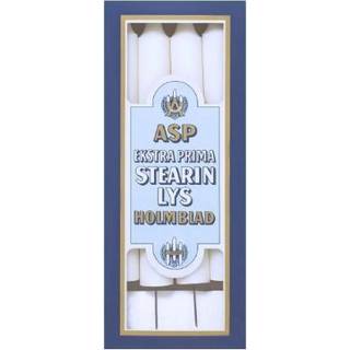 ASP-Holmblad Kronelys 2,3x19cm hvid, 4stk, m/spyd