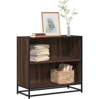 bogreol 80,5x35x76 cm konstrueret træ brun egetræsfarve