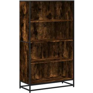 bogreol 80,5x35x139 cm konstrueret træ røget egetræsfarve