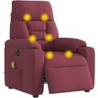 eldrevet massagestol stof vinrød