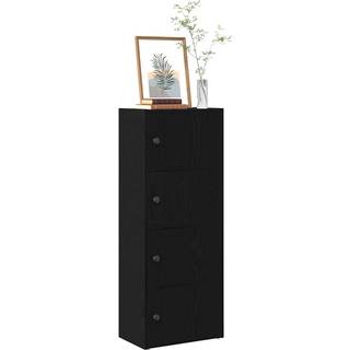 Bogreol 40X24X Konstrueret Træ Etræsfarve - Sort / 102 cm