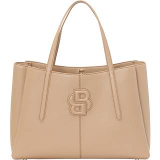 BOSS BOSS Natural Double B Monogram Grained Faux-Leather Tote Bag