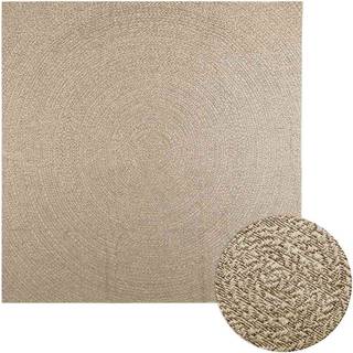 gulvtæppe ZIZUR beige 240x240cm jute-look indendørs og udendørs