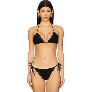 Ulla Johnson Cefalu scalloped bikini top - black - S