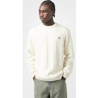 Fred Perry Herren Pullover weiß unifarben