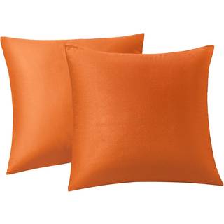 Rainroad Fall Orange Throw Pillows Covers S?t med 2 Soft Velvet Decorative Pillow Covers 18x18 tommer til Couch Bed (Fall Orange 18 """" X 18 """" (2