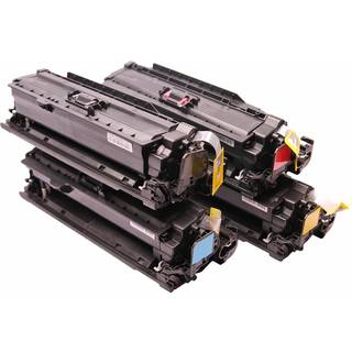 Kompatibelt sæt med 4x toner til HP Color Laserjet CP4520dn CP4520n LaserJet Enterprise CP4525dn CP4