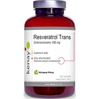 Kenay - Resveratrol Trans Micronized 100 mg, 300 kapsler