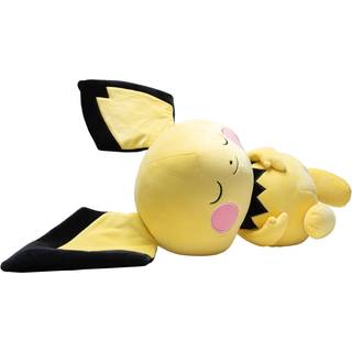 Pokemon Pichu Sleeping Plush - 18 -tommer premium plys i sovepose