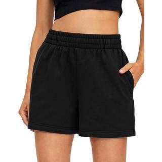 Automet Dame Sweat Shorts Sommer Casual High Waisted Athletic Shorts Comfy Lounge Running Shorts Gym Shorts With Pockets Black
