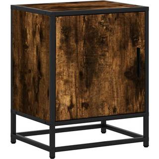 Sengeskab 40X31X50 Cm Konstrueret Træ Og Metal - 1 / Røget eg
