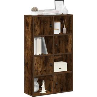 Bogreol 60X24X101,5 Cm Konstrueret Træ Etræsfarve Røget Eg - 60 cm / 101.5 cm