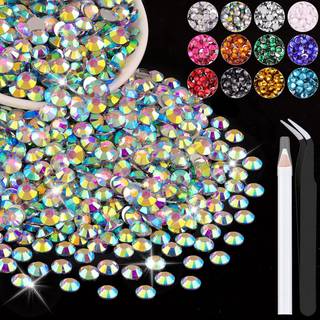 2500stc 5 mm harpiks rhinestones i bulk (ab) bedazzling fladback krystaller til håndværk diy negle dekoration perler charme til tumbler sko tøj s