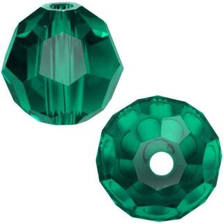 200 stk. Adabele ?strigsk 4mm (0,16 tommer) lille facetterede runde krystalperler Emerald gr?n kompatibel med 5000 Swarovski Crystals Preciosa SS
