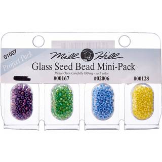 Mill Hill Glass Seed Beads Mini Packs 830 mg 4/PKG-02086 00167 02006 00128