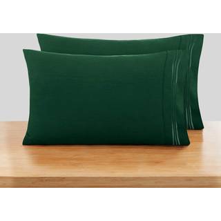 Nestl King Size Pillow Cases 2 Pc - Soft Pillow Cover - Letv?gt Hunter Green Pillowcase - Microfiber King Size Pillow Case - 20x40 inches - Konvo
