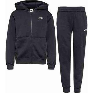 Nike Club Fleece Full Zip Tracksuit Junior, Black - 7-8Y