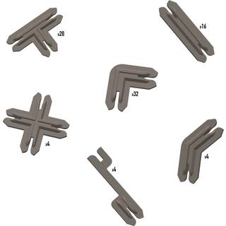 Plastic Terrain Clips - Brown