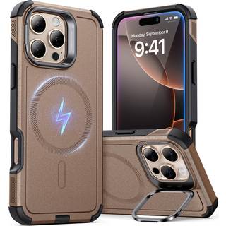 ESR til iPhone 16 Pro-sag med stand 23ft Military-Clade Drop Protection Heavy Duty Magnetic Telefonkasse kompatibel med MagSafe tilbehør Cyber ??