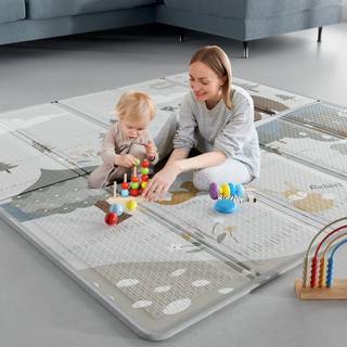 Fodoss Baby Play Mat 59x59inch Play Mat 0,4 i tyk vandtæt playmat til babyer Kids Foam Play Mat Vandtæt Carlwing Mat til Baies Neutral Design Pla