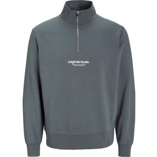 Tekst Sweatshirt Med Halv Lynlås