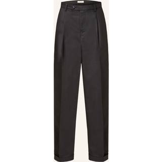 Relaxed Tailored Twill Trousers - Black - 29NI
