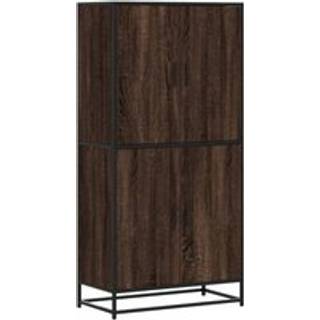 skab 68x35x139 cm konstrueret træ brun egetræsfarve