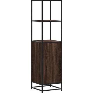 Skab 35,5X35X139 Cm Konstrueret Træ Og Metal - Brun eg