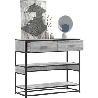 Konsolbord 90X35X80 Cm Konstrueret Træ - Grå sonoma-eg