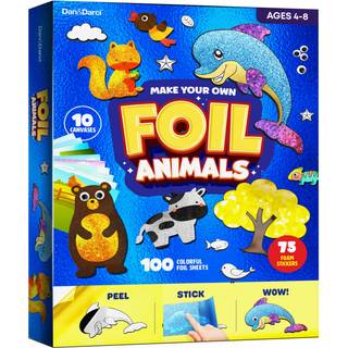 Dan&Darci Foil Art Kit til b?rn - Kunst og h?ndv?rk til b?rn i alderen 4-8 4-6 5-7 5-8 6-8 - 5-?rige pigegaver - sjove s?t Projekter Aktiviteter