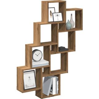 vægreol 90x15x119,5 cm kubeformet konstrueret træ kunsteg