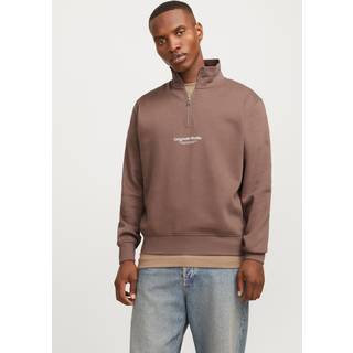 Tekst Sweatshirt Med Halv Lynlås