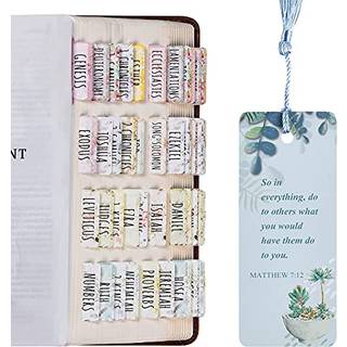 Tabinque Bible Tabs Stor tryk og let at l?se til kvinder og pige 80 indeksfaner i alt 66 bibelfaner til gamle og Nye Testamente Yderligere 14 bla