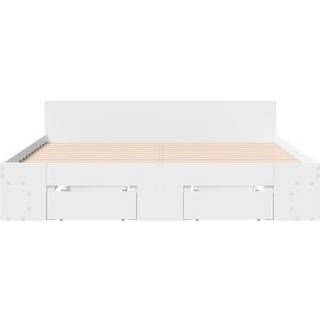 sengeramme med skuffer 120x190 cm konstrueret træ grå sonoma-eg