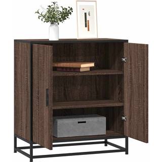 Skab 68X35X76 Cm Konstrueret Træ Og Metal Etræsfarve - Brun eg