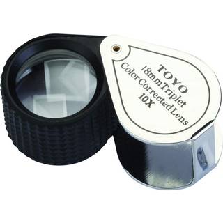 Toyo Professional 10x forst?rrelses juveler's loupe med 18 mm tripletlinse krom