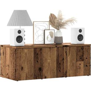 tv-skab 80x34x30 cm konstrueret træ antikt træ