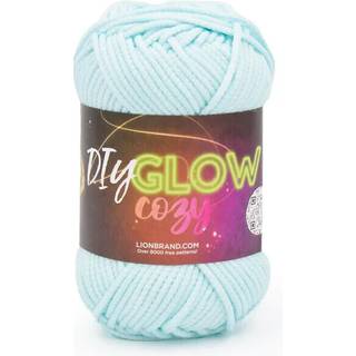 Lion Brand Yarn DIY glød hyggelig glød i det mørke garn Aqua 1 -pakke