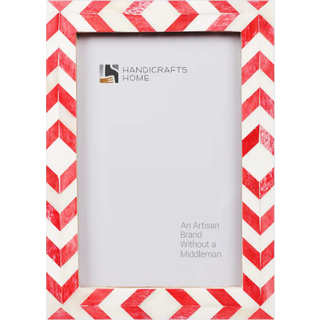 Handicrafts hjemmebillede rammer - chic boho v?g d? Cor fotoramme r?d -hvid 4 """" x 6 """"