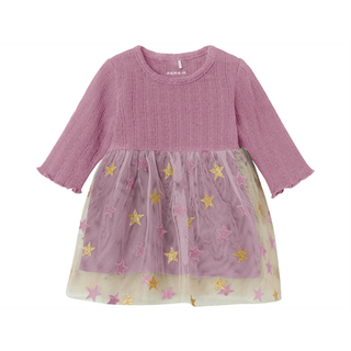 Name It Mauve Orchid Stjerner Tylkjole - Str. 1m 56cm