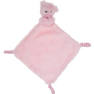 Kelly Baby Pink Bear Security Tæppe med Rattle Polka Dot Accents