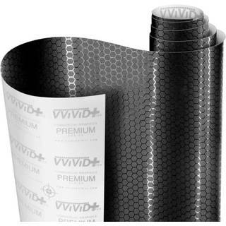 Vvivid Honeycomb Matte sort medium mønster bilindpakning vinyl (1,5ft x 5ft)