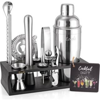 Bartender Kit Cocktail Shaker Set med Stand 17-Piece Bar Tool Bar Set til Drink Mixing Home Bartending Kit Bar Cart Cart Curvs: Martini Shaker Mi
